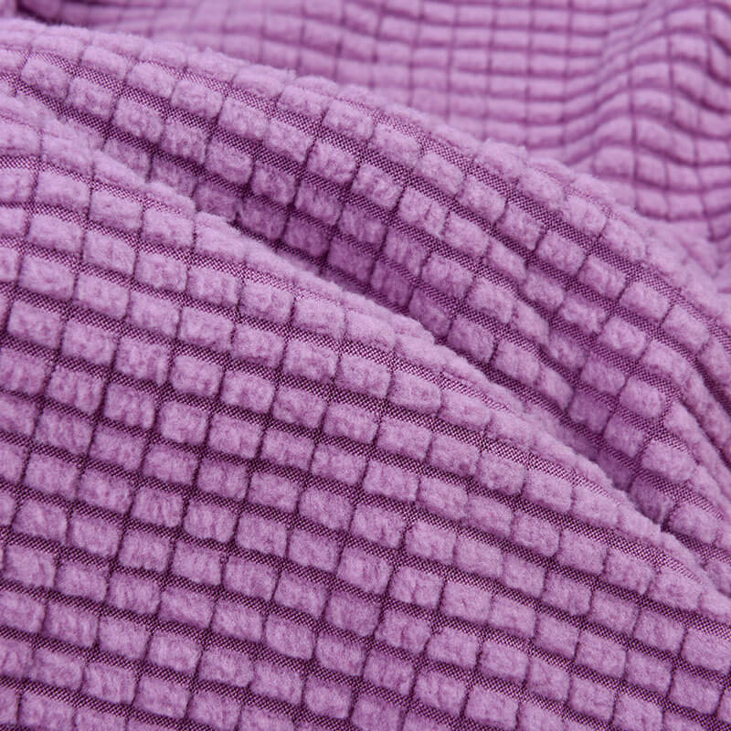 Plaid Jacquard Sofa Spandex Polar Fleece Fabric for Sofa Cover Wholesa 4